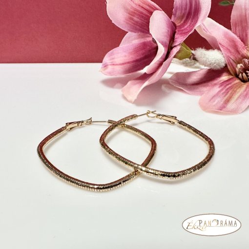  Antiallergén 18K Gold Filled szögletes “karika” fülbevaló  - Donna 40