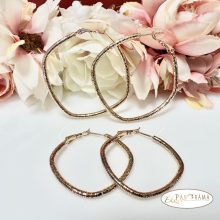 Antiallergén 18K Gold Filled szögletes “karika” fülbevaló  - Donna 40
