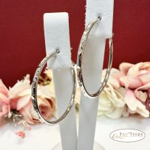  White Gold Filled, antiallergén karika fülbevaló - Cecil 35