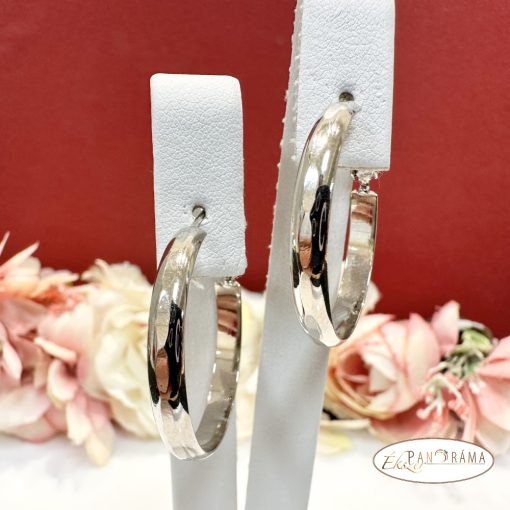  White Gold Filled, antiallergén karika fülbevaló - Carmela 30