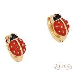   Antiallergén, 18K Gold Filled kapcsos fülbevaló  - Katica small