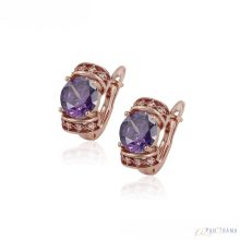  Fülbevaló  Rose Gold Filled  Aziza Violet