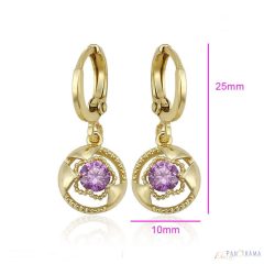  14K Gold Filled fülbevaló  - Izolda violet