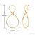   18 karátos arany bevonattal ellátott sebészeti acél fülbevaló - Francine