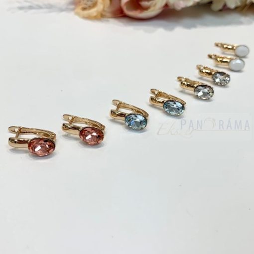  18k Gold Filled csillogó kristályos fülbevaló - Emily crystal