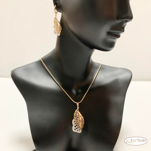  18K Gold Filled fülbevaló és nyaklánc szett  - Melani