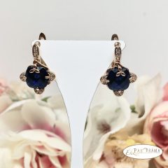  18k Gold Filled kristályos fülbevaló - Joyce blue