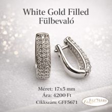 White gold filled, antiallergén  fülbevaló - Marianna