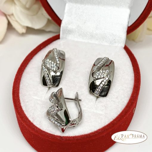 White Gold Filled fülbevaló  - Lena