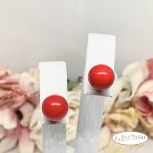  Piros gyöngy fülbevaló 18K Gold Filled szerelékkel - red