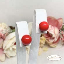  Piros gyöngy fülbevaló 18K Gold Filled szerelékkel - red
