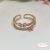    18K Gold Filled gyerek szett, fülbevalóval és állítható gyűrűvel- pink