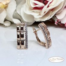  18K Gold Filled kristályos fülbevaló - Alessia gold