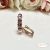 18K Gold Filled, antiallergén, kristályos fülbevaló - Crystine Rose