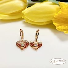  18K Gold Filled, antiallergén lógó szív fülbevaló - Lovely