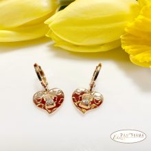  18K Gold Filled, antiallergén lógó szív fülbevaló - Lovely