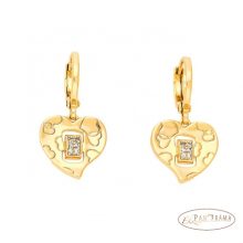  18K Gold Filled, antiallergén lógó szív fülbevaló - Lovely