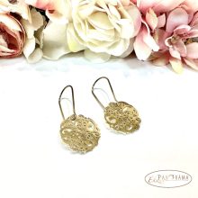 Gold Filled, antiallergén nemesacél alapú lógós fülbevaló - Elisa gold