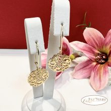 Gold Filled, antiallergén nemesacél alapú lógós fülbevaló - Elisa gold