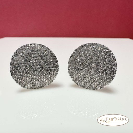 Antiallergén White Gold Filled kristályos fülbevaló - Elisa white