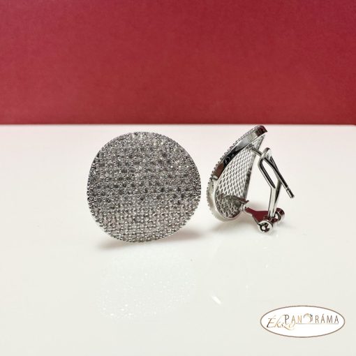 Antiallergén White Gold Filled kristályos fülbevaló - Elisa white
