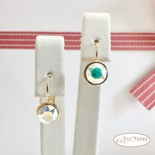 Eredeti kristályos, antiallergén, 18K Gold Filled fülbevaló - Veronica