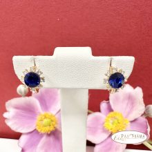  Fülbevaló, antiallergén, eredeti kristályos, 18K Gold Filled - Bellini