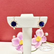  Fülbevaló, antiallergén, eredeti kristályos, 18K Gold Filled - Bellini