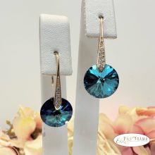  Fülbevaló, antiallergén, eredeti kristályos, 18K Gold Filled - Gillard