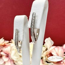 Antiallergén, White Gold Filled kristályos fülbevaló - Amara white