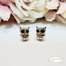 18K Gold Filled beszúrós  fülbevaló - Bagoly