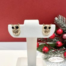 18K Gold Filled beszúrós  fülbevaló - Bagoly