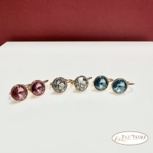 Eredeti kristályos, 18K Gold Filled francia kapcsos fülbevaló - Karina rose 