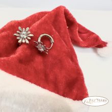 White Gold Filled kapcsos fülbevaló  - Elsa