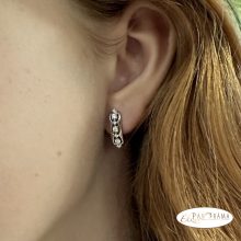 Antiallergén, White Gold Filled fülbevaló kristályokkal- Elly
