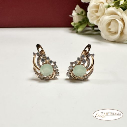  18K Gold Filled fülbevaló  - Rella green