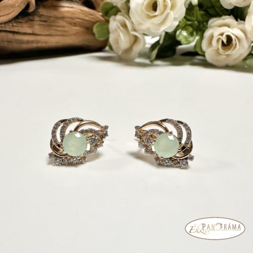  18K Gold Filled fülbevaló  - Rella green