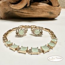  18K Gold Filled fülbevaló  - Rella green
