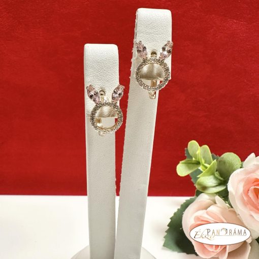 Gold Filled, Antiallergén kapcsos fülbevaló kristályokkal - Clara