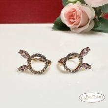 Gold Filled, Antiallergén kapcsos fülbevaló kristályokkal - Clara