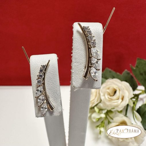 Antiallergén, 18K Gold Filled kristályos fülbevaló, fülékszer - Mirabella