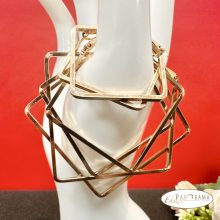  18K Gold Filled, antiallergén szögletes “karika” fülbevaló  - Zenta 30