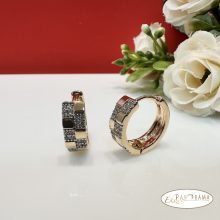 18K Gold Filled széles kis karika fülbevaló - Trixi