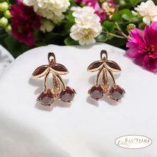 18K Gold Filled, antiallergén fülbevaló  - Cherry