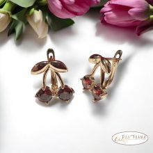18K Gold Filled, antiallergén fülbevaló  - Cherry