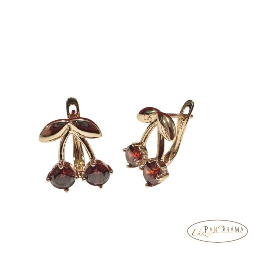 18K Gold Filled, antiallergén fülbevaló  - Cherry