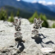 White Gold Filled, antiallergén fülbevaló - Rabbit
