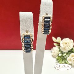 18K Gold Filled, antiallergén fülbevaló  - Nina blue