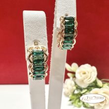 18K Gold Filled, antiallergén fülbevaló  - Nina green