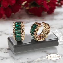 18K Gold Filled, antiallergén fülbevaló  - Nina green